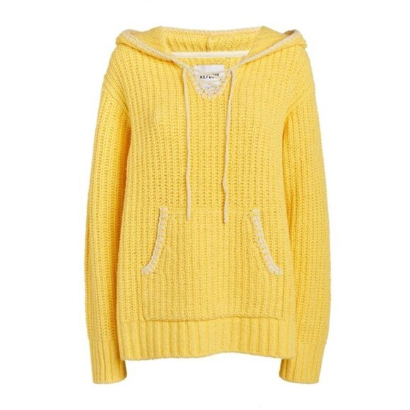 RE/DONE Knit Baja Buttercream Hoodie Size M - Picture 10 of 10